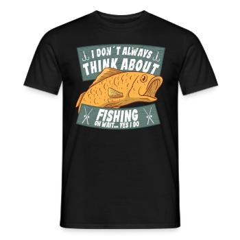 Les pêcheurs pensent toujours à la pêche Pêche Les pêcheurs - T-shirt homme - noir - Devant - AI Model Male 178 light (178cm)