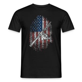 La pêche à la ligne est dans mon ADN Pêche pêcher Pêche - T-shirt homme - noir - Devant - AI Model Male 178 light (178cm)