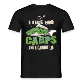 Pêcheur J’aime les grosses carpes et je ne peux pas mentir en pêchant - T-shirt homme - noir - Devant - AI Model Male 178 light (178cm)