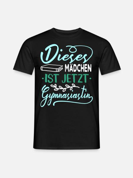 Einschulung Gymnasium Mädchen - Männer T-Shirt - Schwarz