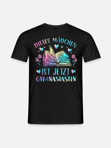 Einschulung Gymnasium Mädchen - Männer T-Shirt - Schwarz