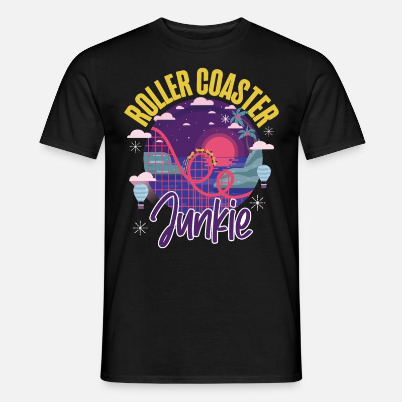 Roller Coaster Roller Coaster - Männer T-Shirt - Schwarz