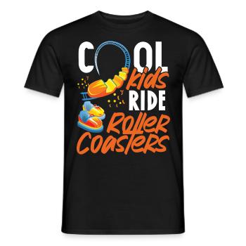 Roller Coaster Cool Kids Ride - Men's T-Shirt - black - Front - AI Model Male 178 light (178cm)