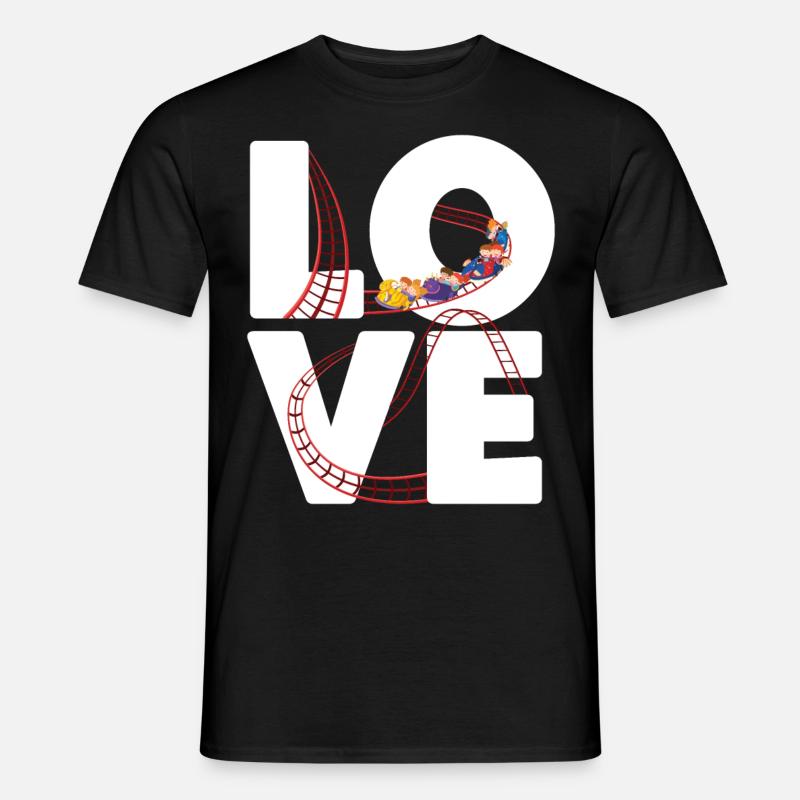 Roller Coaster Love - Männer T-Shirt - Schwarz