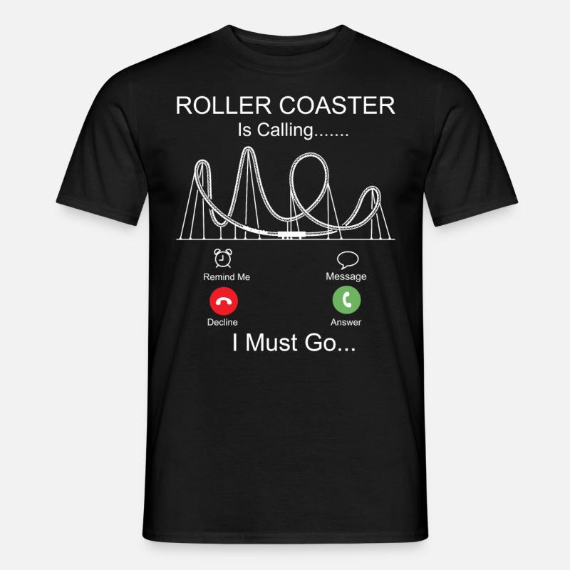Roller Coaster Phone Display - Men’s T-shirt - black