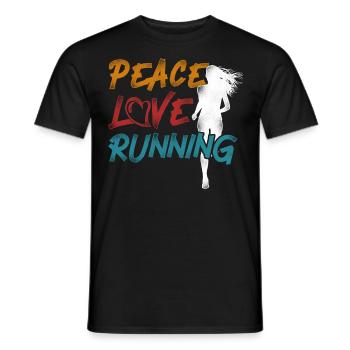 Running Runner Half Marathon - Männer T-Shirt - Schwarz - Vorne - AI Model Male 178 light (178cm)