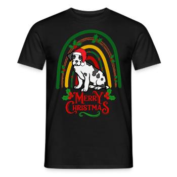 Deutsche Dogge Weihnachten Hund - Männer T-Shirt - Schwarz - Vorne - AI Model Male 178 light (178cm)