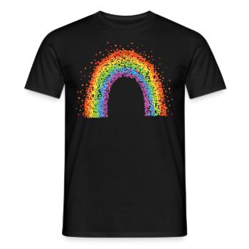 Rainbow Rainbow Flag Confetti Carnaval - T-shirt homme - noir - Devant - AI Model Male 178 light (178cm)