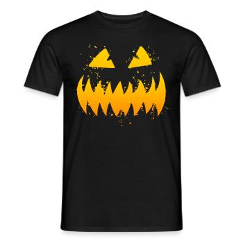Jack O Lantern Pumpkin Halloween - Men's T-Shirt - black - Front - AI Model Male 178 light (178cm)