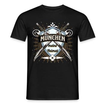 München Motiv für alle Müncher und Fans der Stadt - Männer T-Shirt - Schwarz - Vorne - AI Model Male 178 light (178cm)