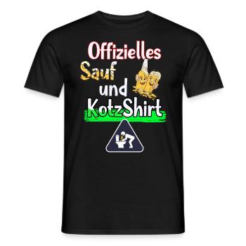 Offizielles Sauf Kotzshirt für jede Party - Männer T-Shirt - Schwarz - Vorne - AI Model Male 178 light (178cm)