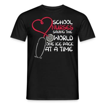 Geschenk der Schulkrankenschwester - Männer T-Shirt - Schwarz - Vorne - AI Model Male 178 light (178cm)