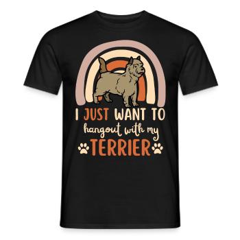 Süßer Cairn Terrier Welpe Liebhaber Kawaii - Männer T-Shirt - Schwarz - Vorne - AI Model Male 178 light (178cm)