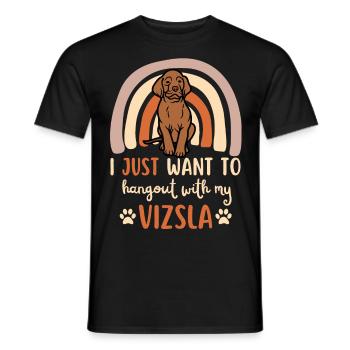 Süßer Vizsla Hund Liebhaber kawaii - Männer T-Shirt - Schwarz - Vorne - AI Model Male 178 light (178cm)