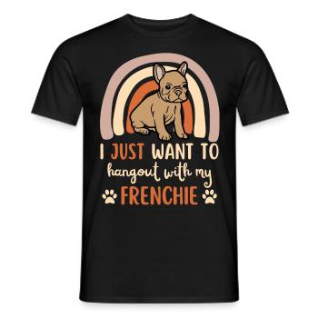 Süße Französische Bulldogge Liebhaber Kawaii - Männer T-Shirt - Schwarz - Vorne - AI Model Male 178 light (178cm)