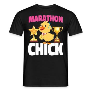 Running Runner Half Marathon - Men's T-Shirt - black - Front - AI Model Male 178 light (178cm)