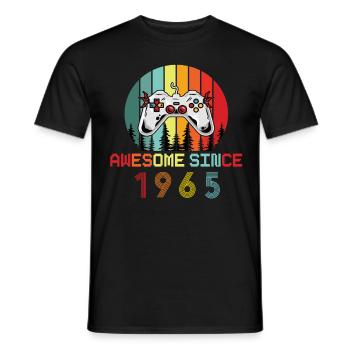 Awesome Since 1965 Geburtstag 1965 Vintage 1965 - Männer T-Shirt - Schwarz - Vorne - AI Model Male 178 light (178cm)