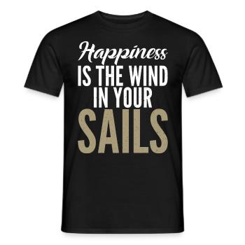 Catamaran à voile - T-shirt homme - noir - Devant - AI Model Male 178 light (178cm)