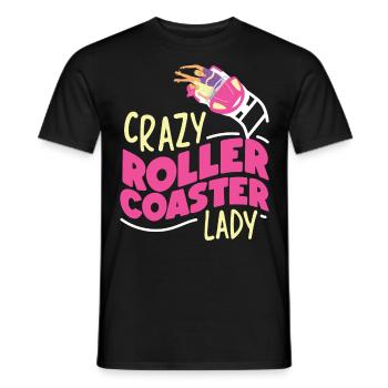 Roller Coaster Girl Crazy Roller - Männer T-Shirt - Schwarz - Vorne - AI Model Male 178 light (178cm)