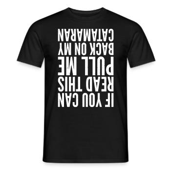 Catamaran à voile - T-shirt homme - noir - Devant - AI Model Male 178 light (178cm)