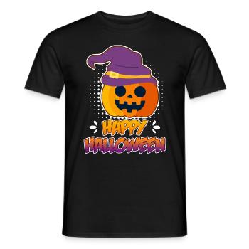 Halloween Kürbis Happy Halloween - Männer T-Shirt - Schwarz - Vorne - AI Model Male 178 light (178cm)
