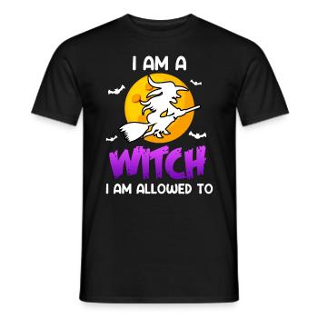 Halloween Hexe - Männer T-Shirt - Schwarz - Vorne - AI Model Male 178 light (178cm)