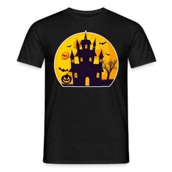 Grusel Schloss Halloween - Männer T-Shirt - Schwarz - Vorne - AI Model Male 178 light (178cm)