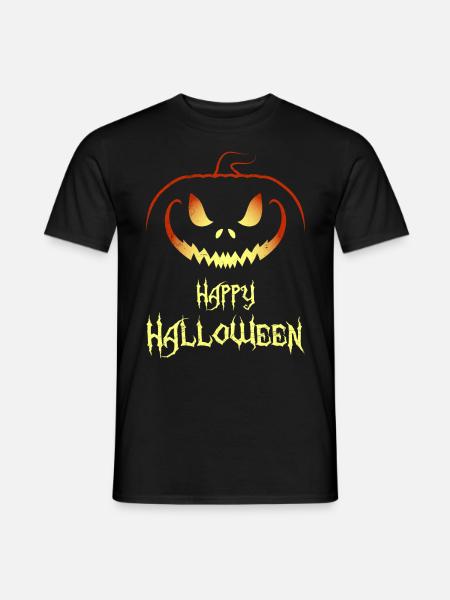 Pumpkin Mask Halloween - Men's T-Shirt - black