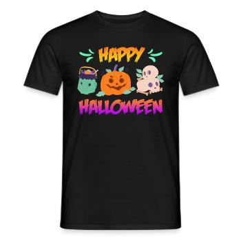 Happy Halloween - Männer T-Shirt - Schwarz - Vorne - AI Model Male 178 light (178cm)