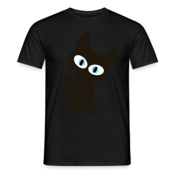 Black Cat - Little Kitten T-Shirt - Men's T-Shirt - black - Front - AI Model Male 178 light (178cm)
