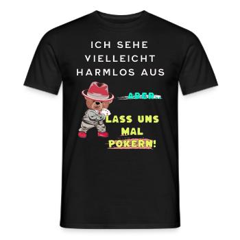 Poker Shark Pokern Onlinepoker - Männer T-Shirt - Schwarz - Vorne - AI Model Male 178 light (178cm)