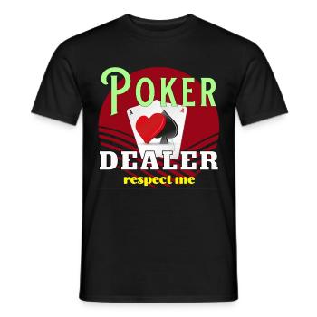 Poker Dealer Respect - Men's T-Shirt - black - Front - AI Model Male 178 light (178cm)
