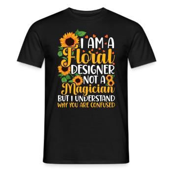 Fleuriste - T-shirt homme - noir - Devant - AI Model Male 178 light (178cm)
