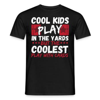 The Coolest Play With Cards Trading Card Game - Men's T-Shirt - black - Front - AI Model Male 178 light (178cm)