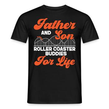 Scooter Coaster Father Dad Son - Men's T-Shirt - black - Front - AI Model Male 178 light (178cm)