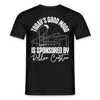 Roller Coaster Today's Good Mood - Männer T-Shirt - Schwarz - Vorne - AI Model Male 178 light (178cm)
