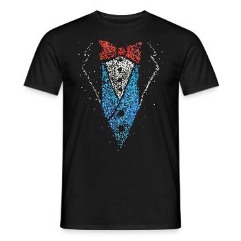 Smoking Anzug Kostümersatz 5. Jahreszeit Fasching - Männer T-Shirt - Schwarz - Vorne - AI Model Male 178 light (178cm)