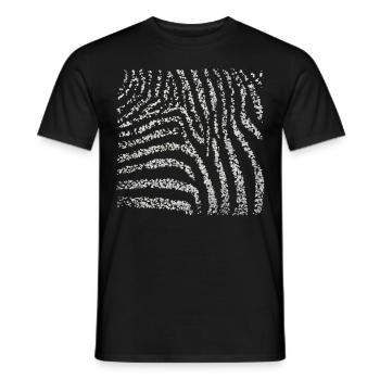 Zebra Zebra Crossing Pattern Costume Replacement Carnival - Men's T-Shirt - black - Front - AI Model Male 178 light (178cm)