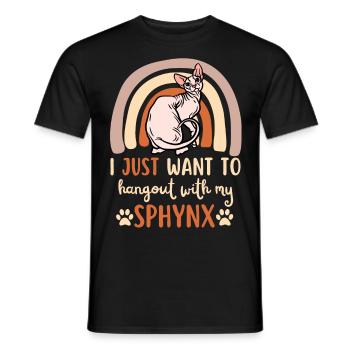 Süße Sphynx Katze - Männer T-Shirt - Schwarz - Vorne - AI Model Male 178 light (178cm)