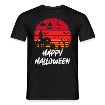 Happy Hexen Halloween - Männer T-Shirt - Schwarz - Vorne - AI Model Male 178 light (178cm)