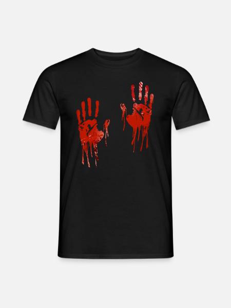 Halloween bloody hands - Men's T-Shirt - black