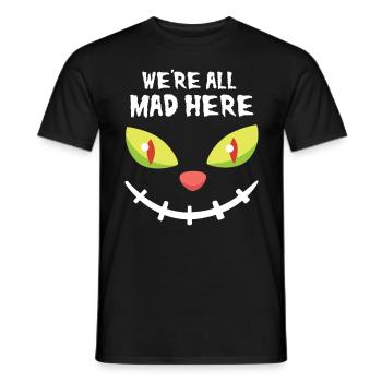 Grinsekatze Halloween Katze - Männer T-Shirt - Schwarz - Vorne - AI Model Male 178 light (178cm)
