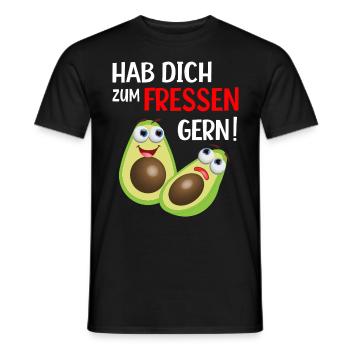 Avocado Vegan und Vegetarier Obsfreunde - Männer T-Shirt - Schwarz - Vorne - AI Model Male 178 light (178cm)