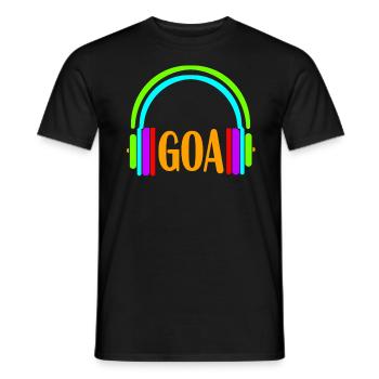 casque goa - T-shirt homme - noir - Devant - AI Model Male 178 light (178cm)