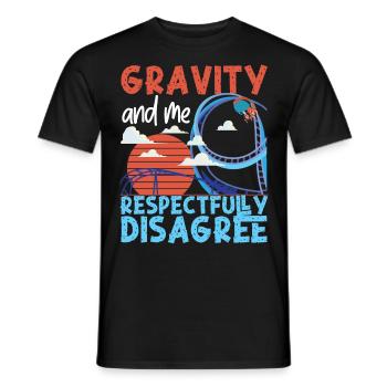 Montagnes russes Gravity et moi - T-shirt homme - noir - Devant - AI Model Male 178 light (178cm)