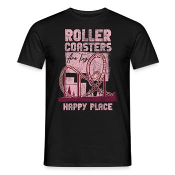 Roller Coaster Vintage Roller - Männer T-Shirt - Schwarz - Vorne - AI Model Male 178 light (178cm)