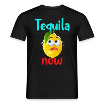 Tequila now witziges Design für Tequila - Männer T-Shirt - Schwarz - Vorne - AI Model Male 178 light (178cm)