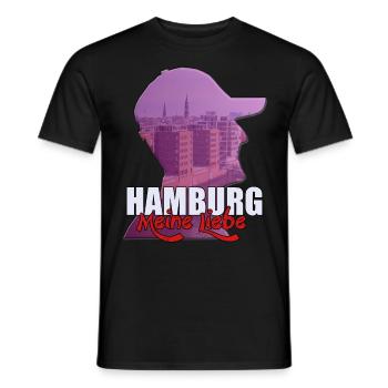 Hamurg meine Liebe Stadt Hamburg Design - Männer T-Shirt - Schwarz - Vorne - AI Model Male 178 light (178cm)