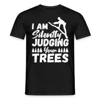 I Am Silently Judging Your Trees Arborist - Men's T-Shirt - black - Front - AI Model Male 178 light (178cm)