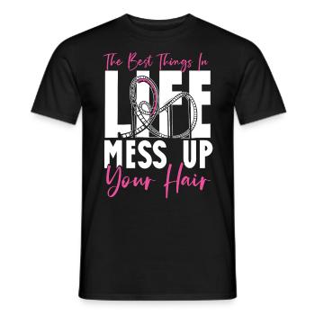 Roller Coaster Girl Le meilleur - T-shirt homme - noir - Devant - AI Model Male 178 light (178cm)